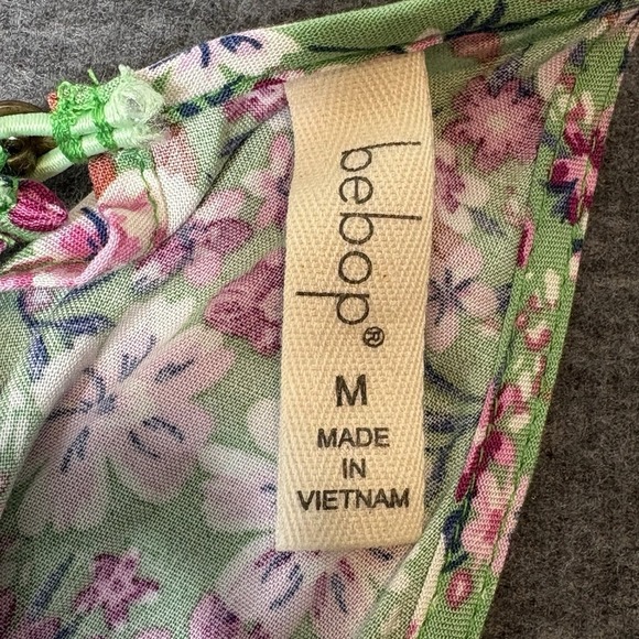 Be Bop Floral Print Rayon Sleeveless Romper Juniors Women Size Medium - Picture 11 of 13